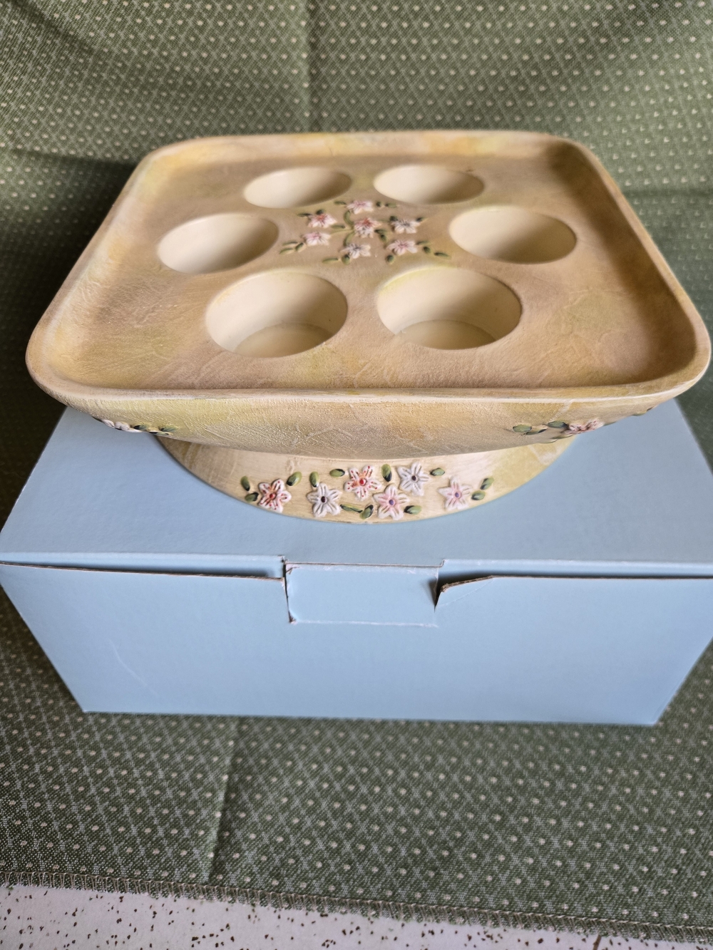 Partylite Terrace Blossom 6 Tealight Holder With Original Box Vintage - Picture 1 of 11